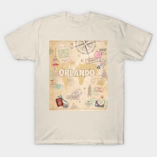 Walking around the world and discovering Orlando T-Shirt